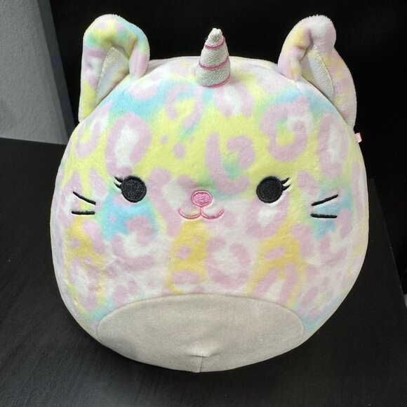 Squishmallows Soraya Cat Leopard Cheetah Unicorn Caticorn Tie Dye Plush 8" EUC - Picture 1 of 3
